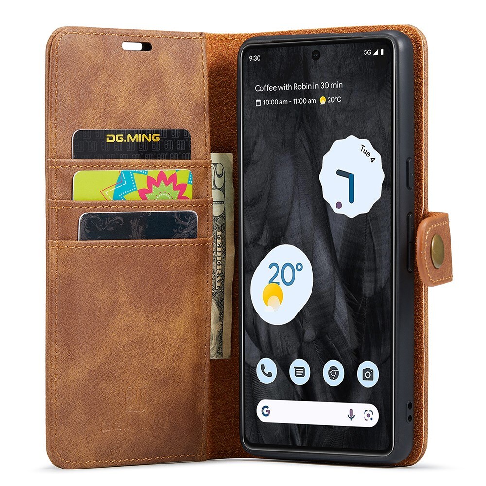 Google Pixel 8 Pro Pungetui med aftageligt cover, Cognac