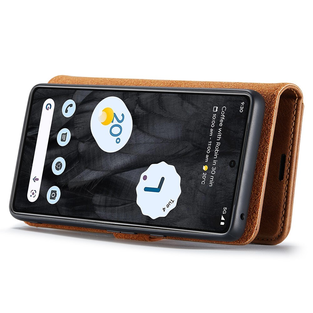 Google Pixel 8 Pro Pungetui med aftageligt cover, Cognac