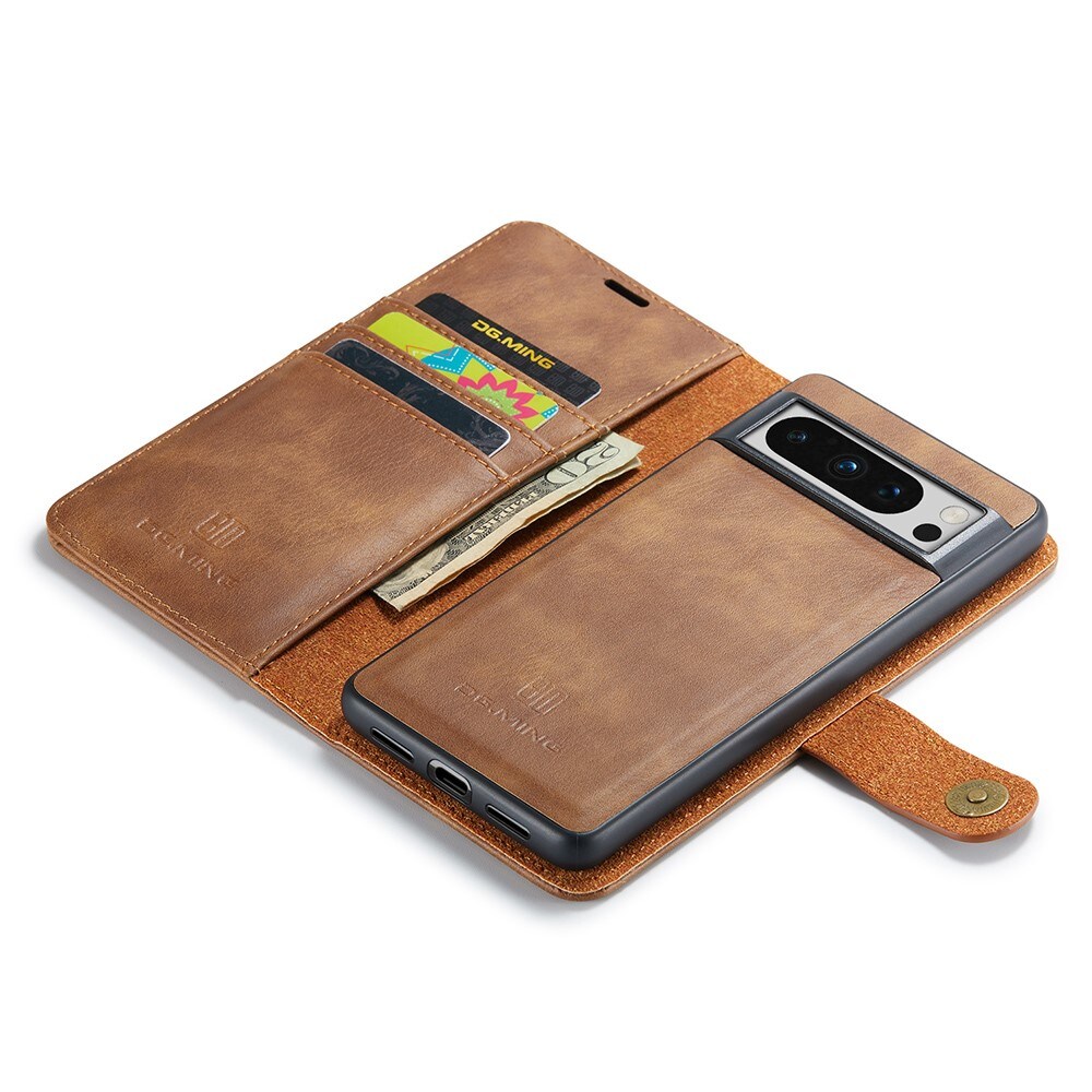 Google Pixel 8 Pro Pungetui med aftageligt cover, Cognac