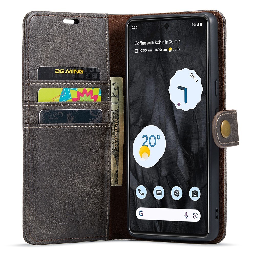Google Pixel 8 Pro Pungetui med aftageligt cover, Brown