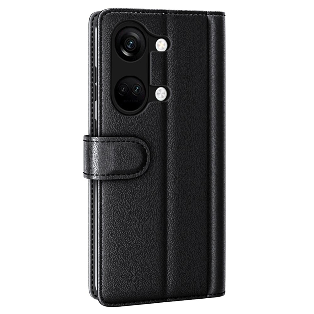  OnePlus Nord 3 Slankt mobiletui i ægte læder, Sort