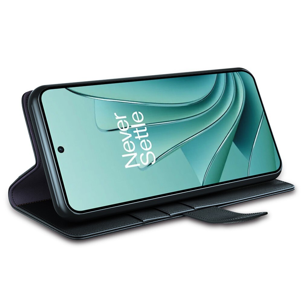  OnePlus Nord 3 Slankt mobiletui i ægte læder, Sort