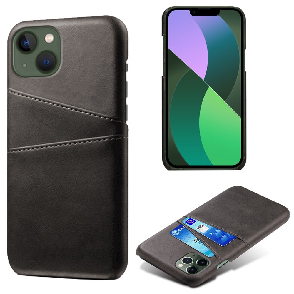 iPhone 15 Plus Smart cover med 2 kortholdere, Sort