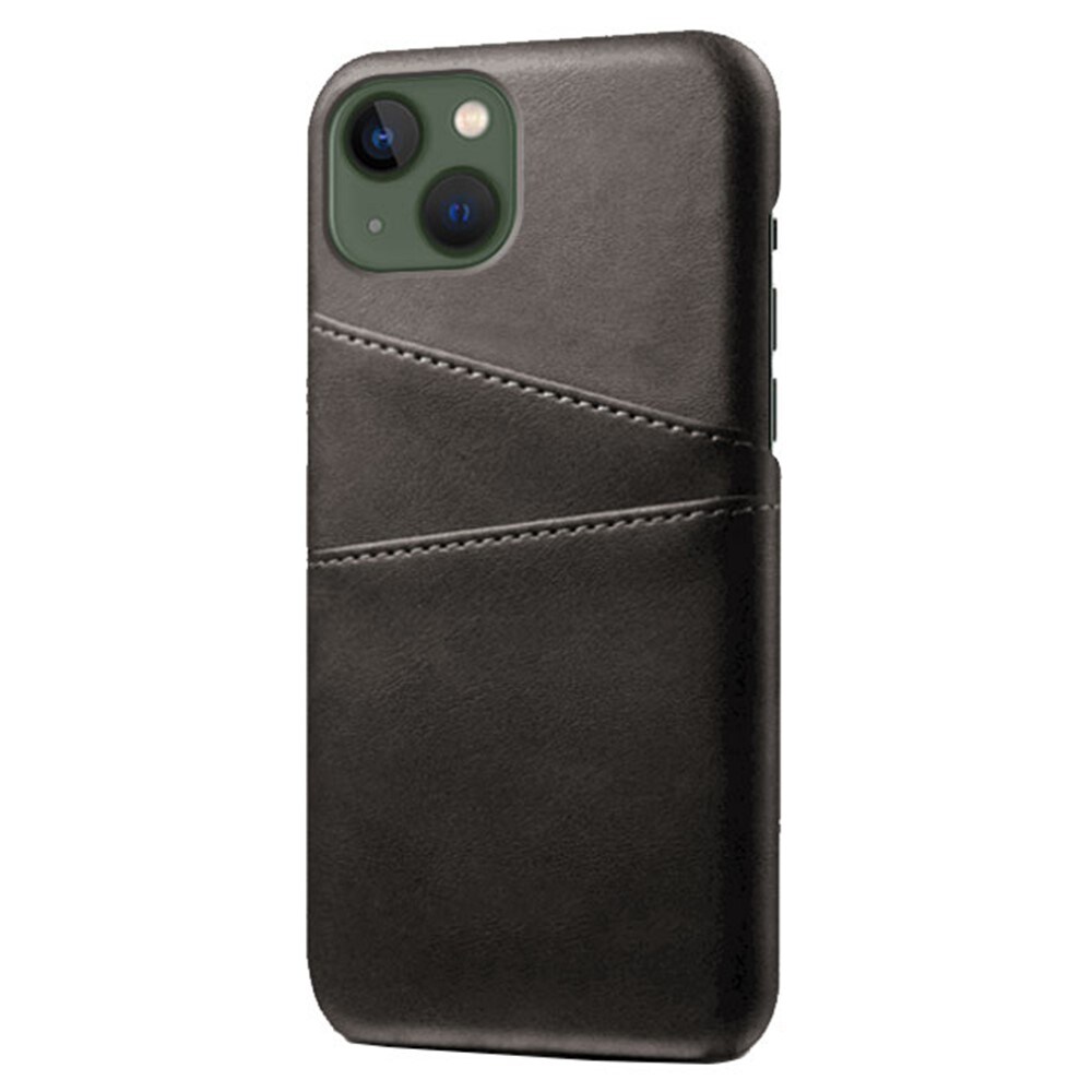 iPhone 15 Plus Smart cover med 2 kortholdere, Sort