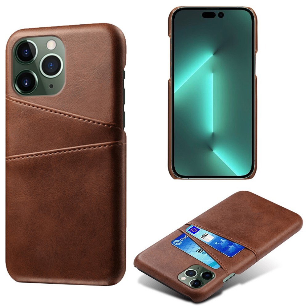iPhone 16 Pro Max Smart cover med 2 kortholdere, Brun
