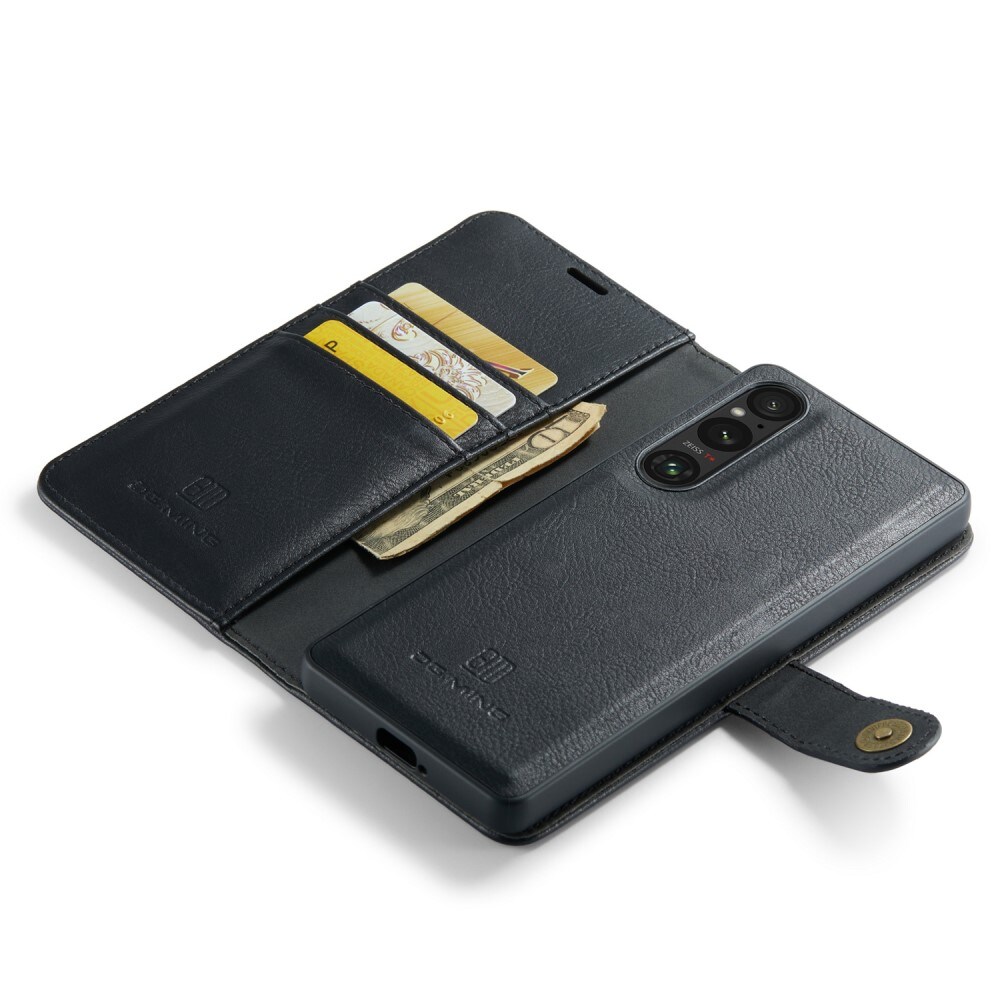 Sony Xperia 1 V Pungetui med aftageligt cover, Black