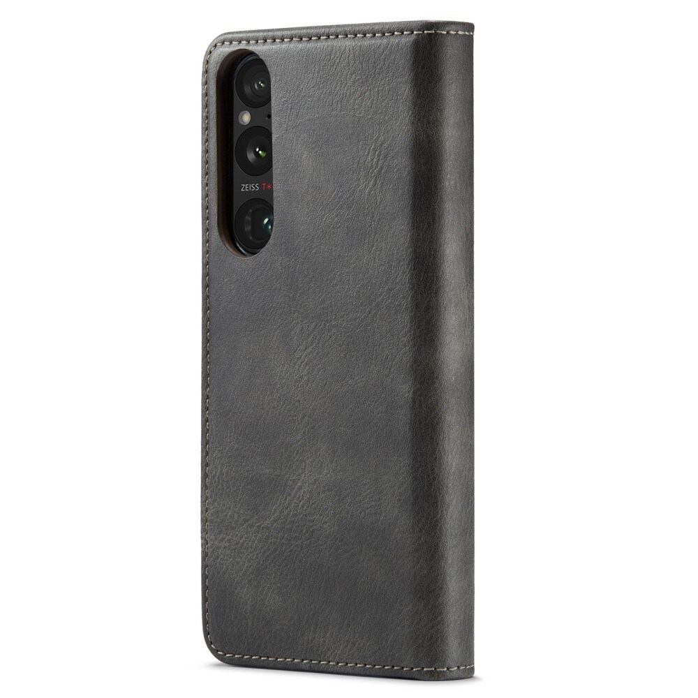 Sony Xperia 1 V Pungetui med aftageligt cover, Brown