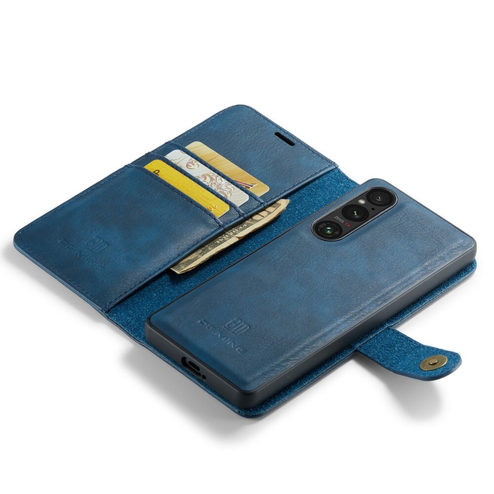 Sony Xperia 1 V Pungetui med aftageligt cover, Blue