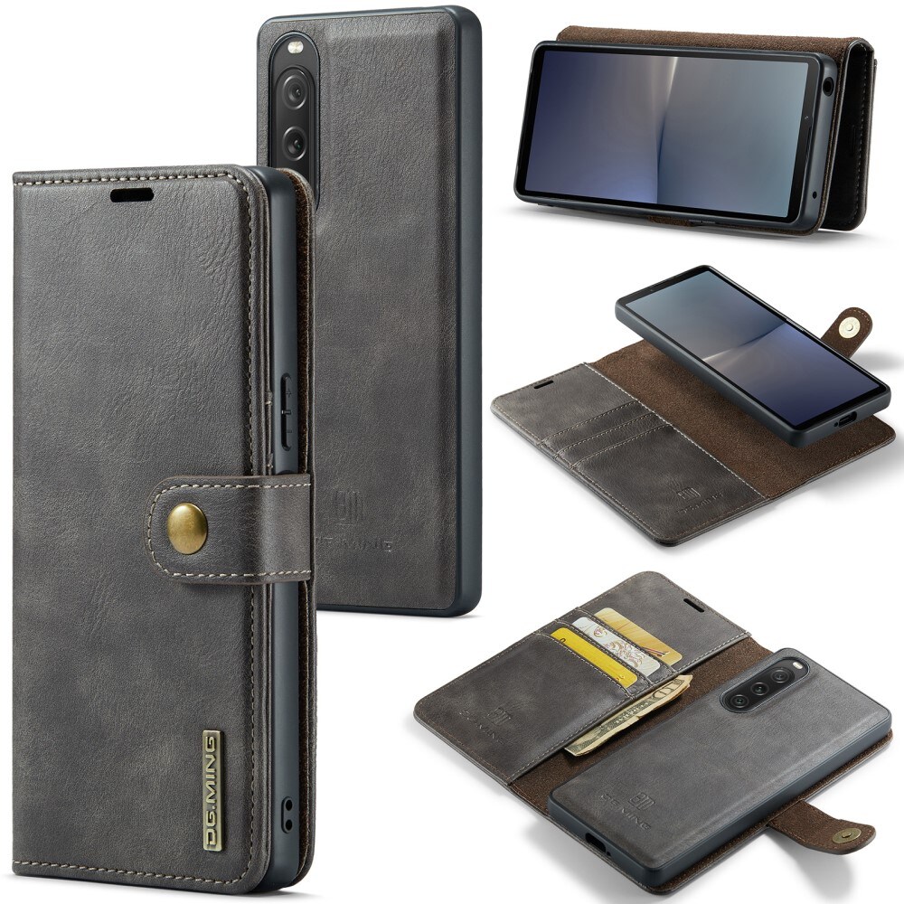 Sony Xperia 10 V Pungetui med aftageligt cover, Brown