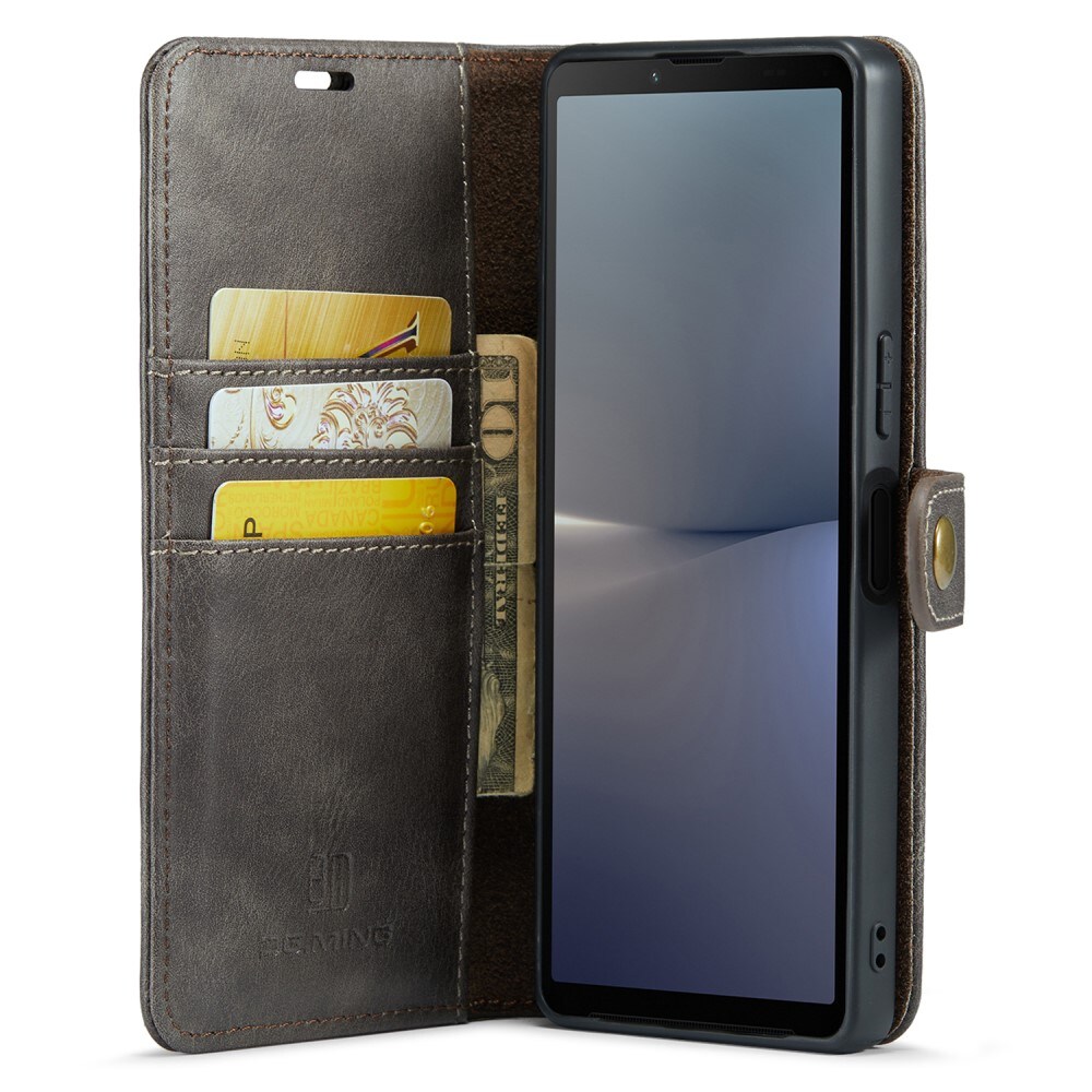 Sony Xperia 10 V Pungetui med aftageligt cover, Brown