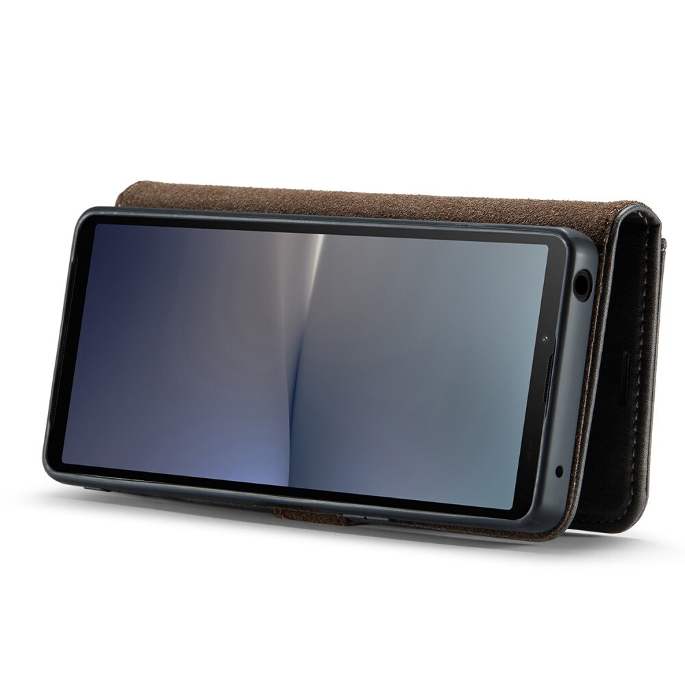 Sony Xperia 10 V Pungetui med aftageligt cover, Brown