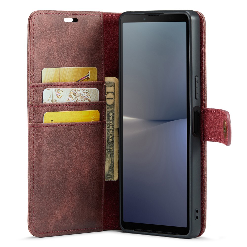Sony Xperia 10 V Pungetui med aftageligt cover, Red