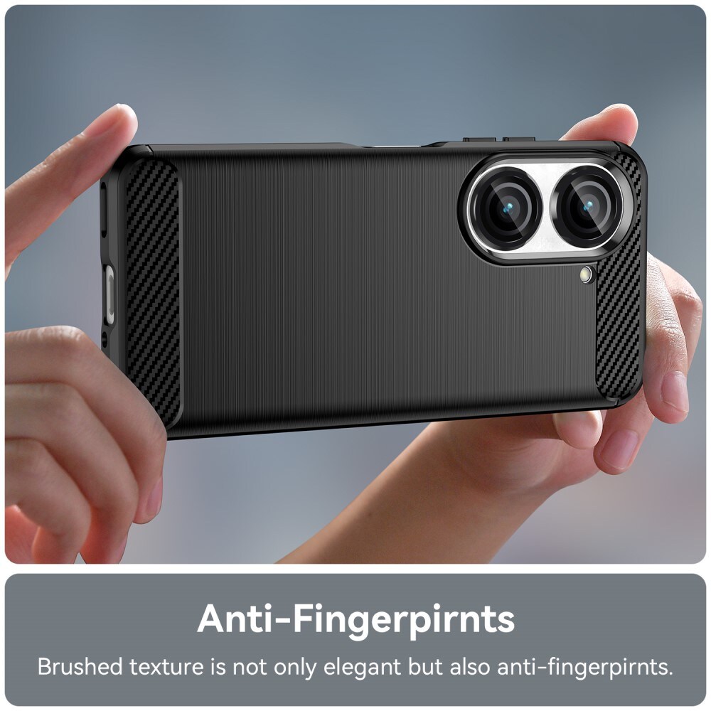 Asus ZenFone 10 TPU-cover Brushed, Sort