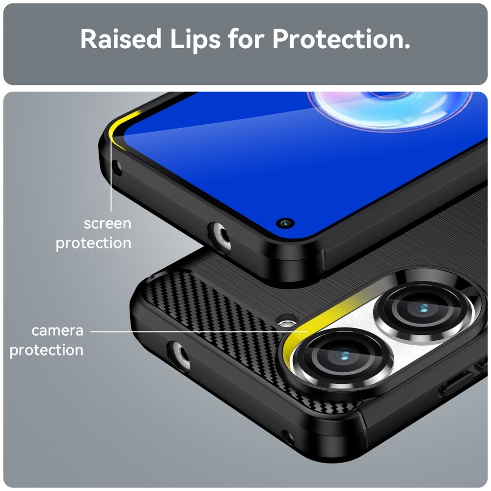 Asus ZenFone 10 TPU-cover Brushed, Sort