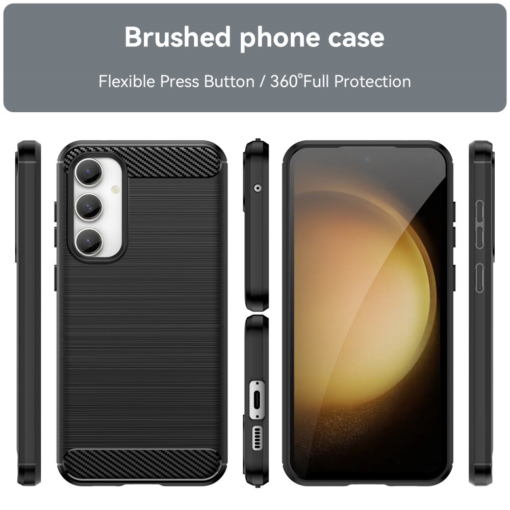 Samsung Galaxy S23 FE TPU-cover Brushed, Sort