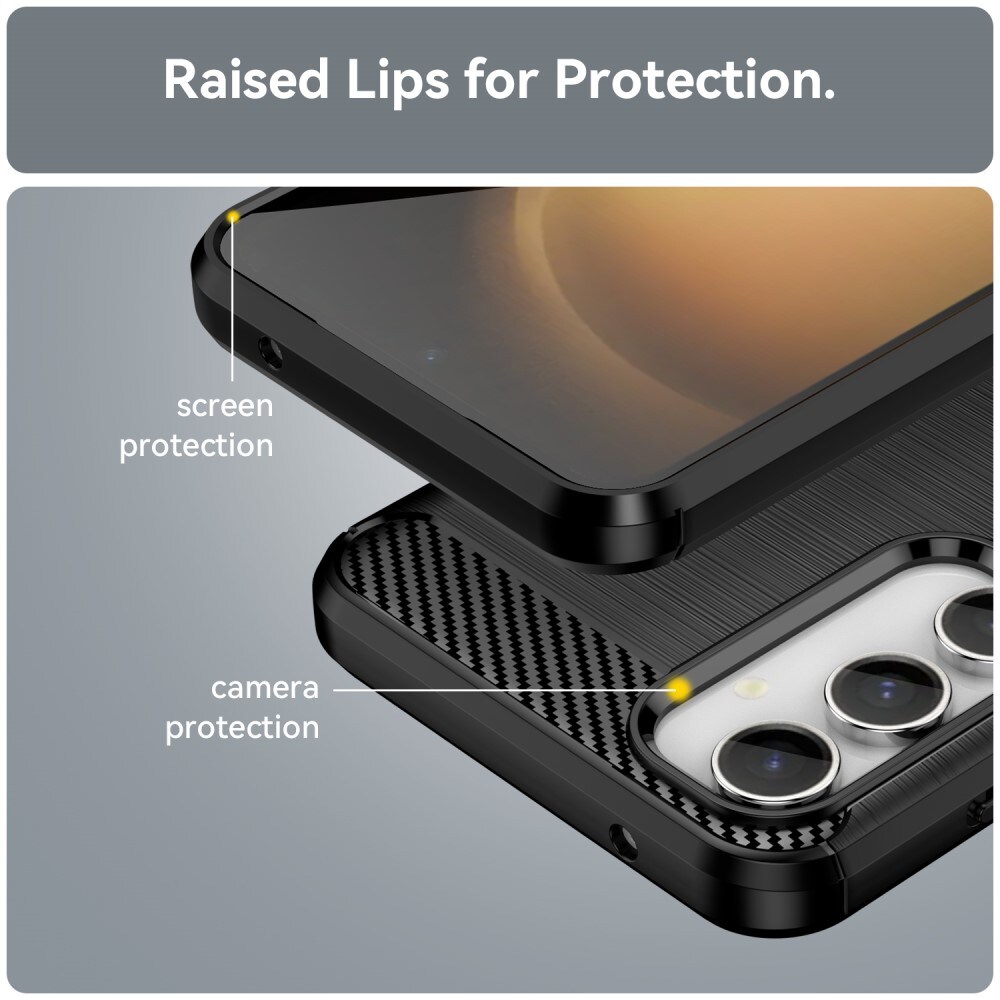 Samsung Galaxy S23 FE TPU-cover Brushed, Sort