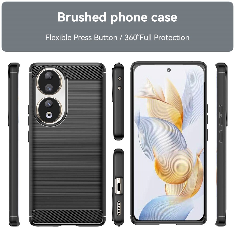  Honor 90 TPU-cover Brushed, Sort