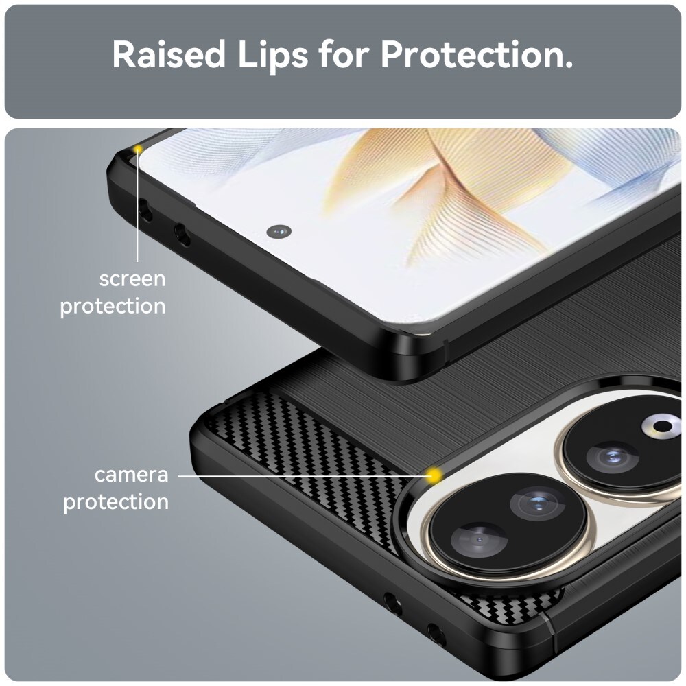  Honor 90 TPU-cover Brushed, Sort