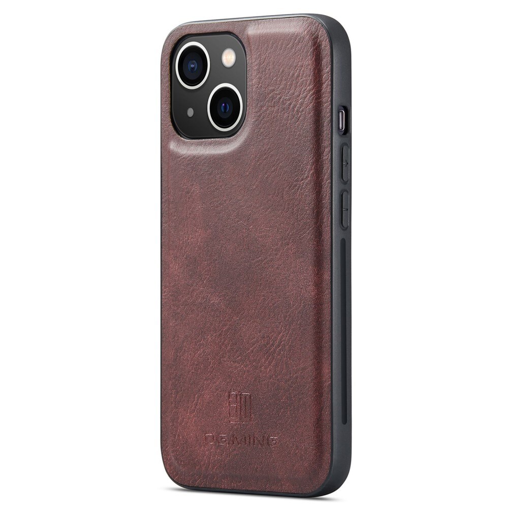 iPhone 15 Pungetui med aftageligt cover, Red
