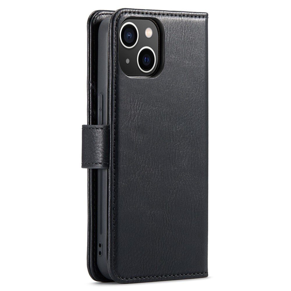 iPhone 15 Plus Pungetui med aftageligt cover, Black