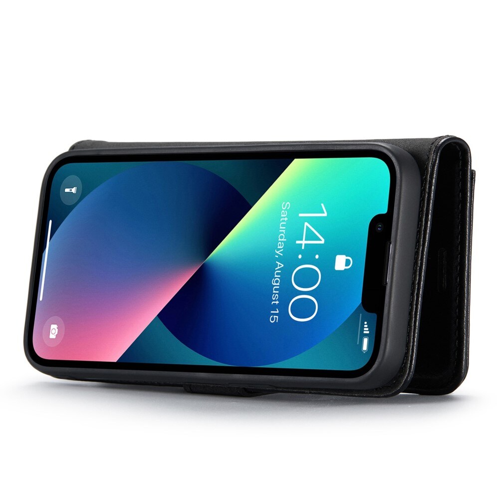 iPhone 15 Plus Pungetui med aftageligt cover, Black
