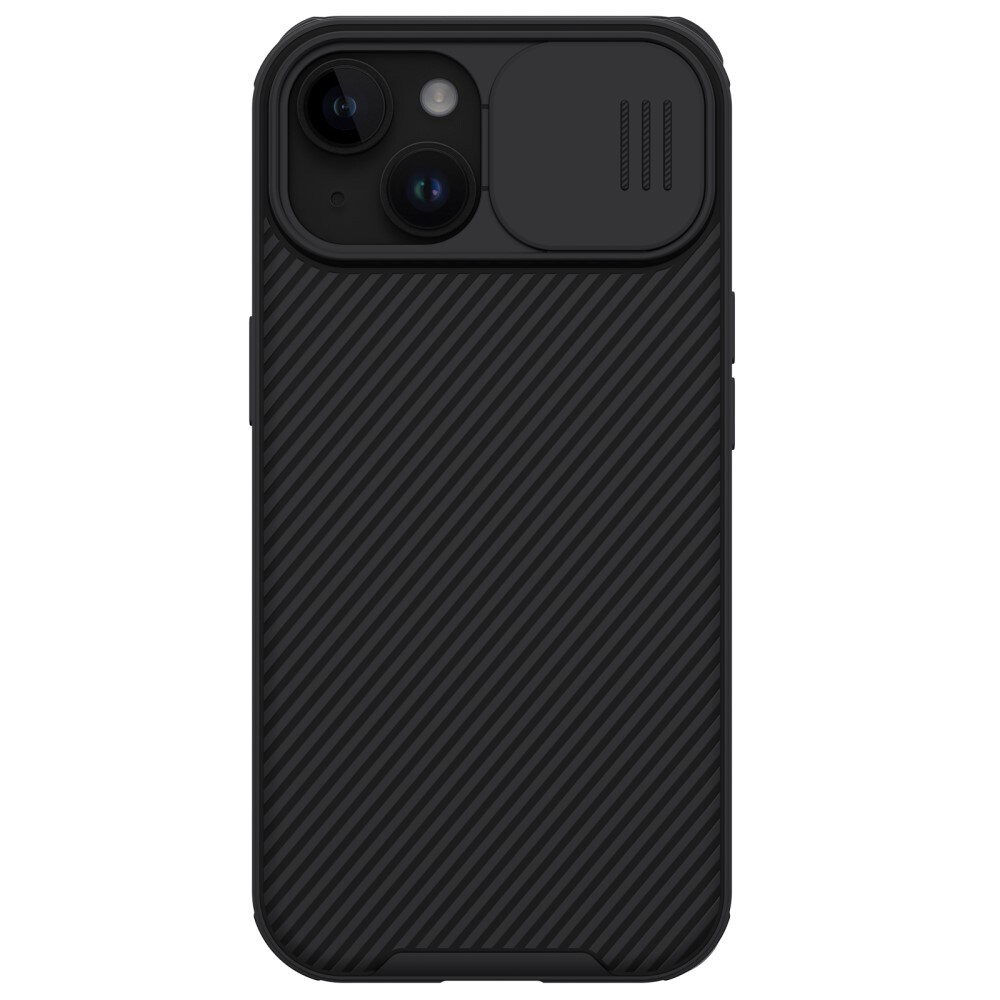 iPhone 15 Cover med kamerabeskyttelse - CamShield, Sort