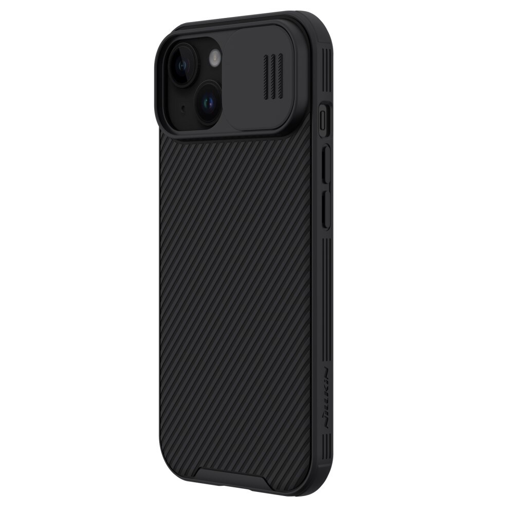 iPhone 15 Cover med kamerabeskyttelse - CamShield, Sort