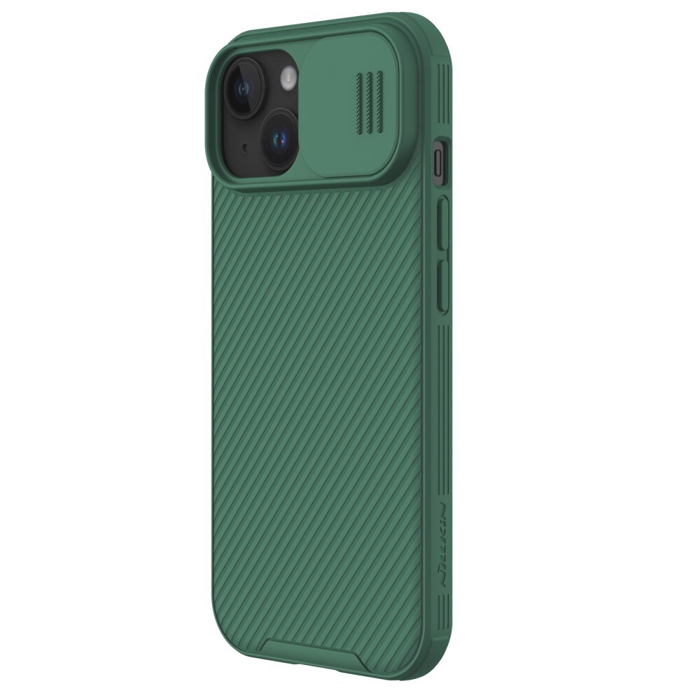 iPhone 15 Cover med kamerabeskyttelse - CamShield, Grøn