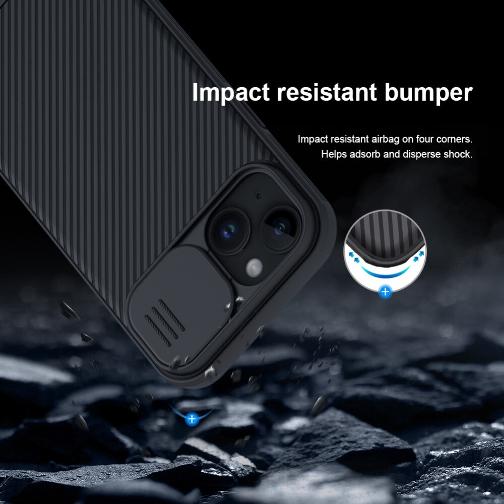 iPhone 15 Cover med kamerabeskyttelse - CamShield, Grøn