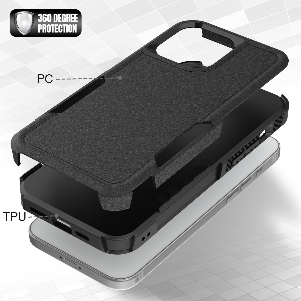 iPhone 15 Pro Max Hybridcover Off-road, Sort