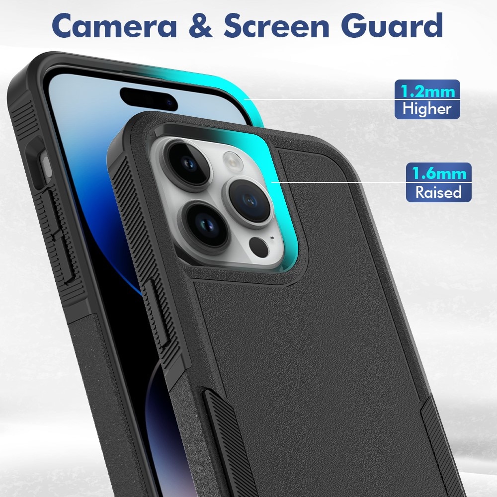 iPhone 15 Pro Max Hybridcover Off-road, Sort