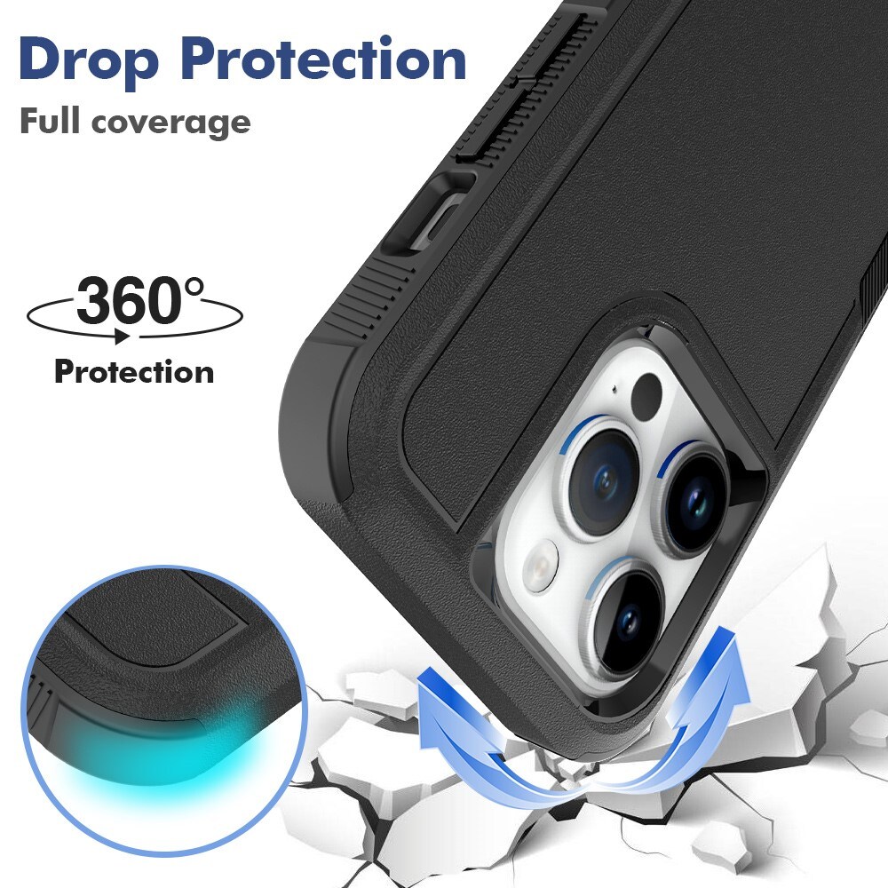 iPhone 15 Pro Hybridcover Off-road, Sort