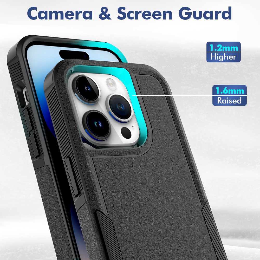 iPhone 15 Pro Hybridcover Off-road, Sort