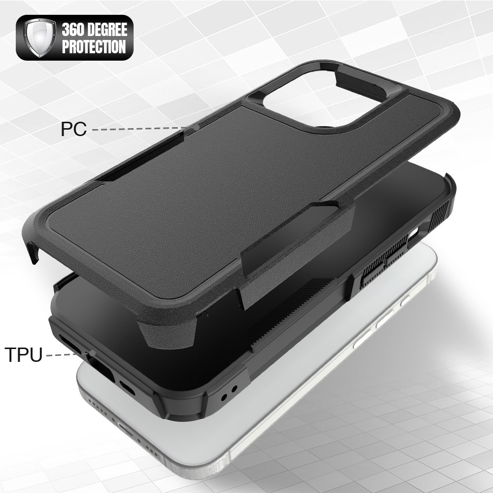 iPhone 15 Pro Hybridcover Off-road, Sort