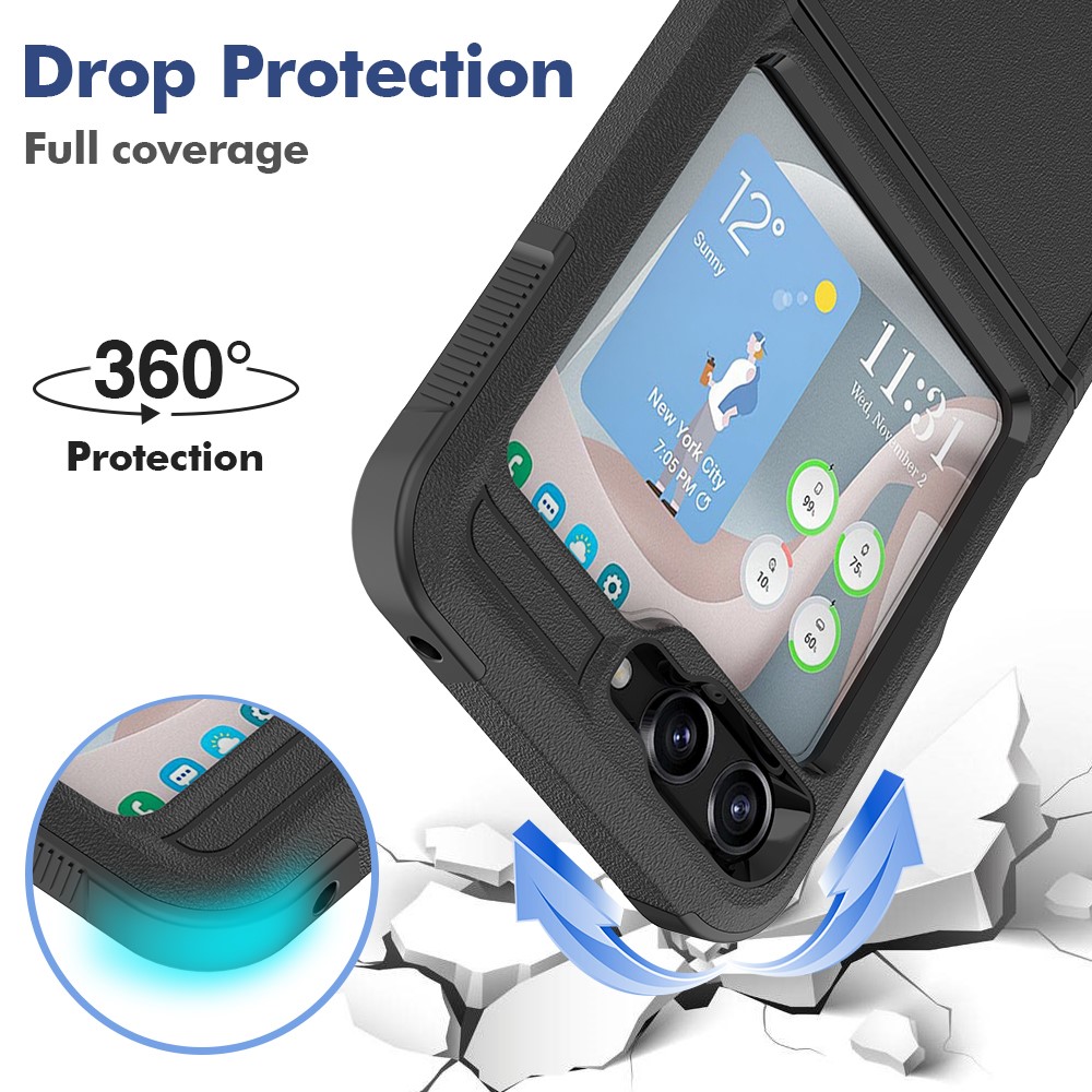 Samsung Galaxy Z Flip 5 Hybridcover Off-road, Sort