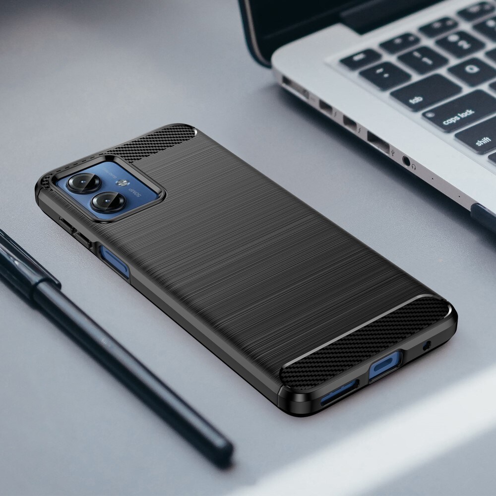 Motorola Moto G14 TPU-cover Brushed, Sort