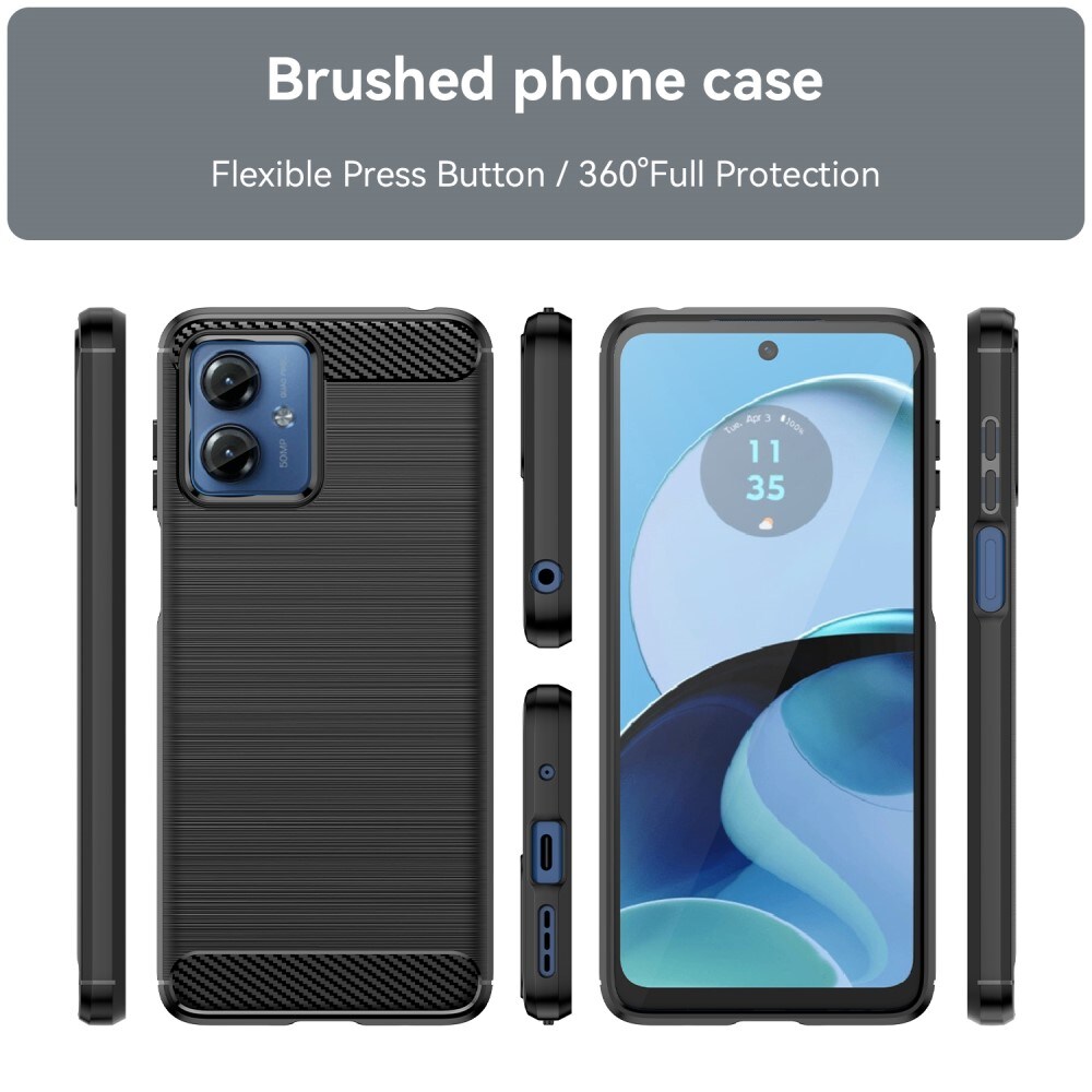 Motorola Moto G14 TPU-cover Brushed, Sort