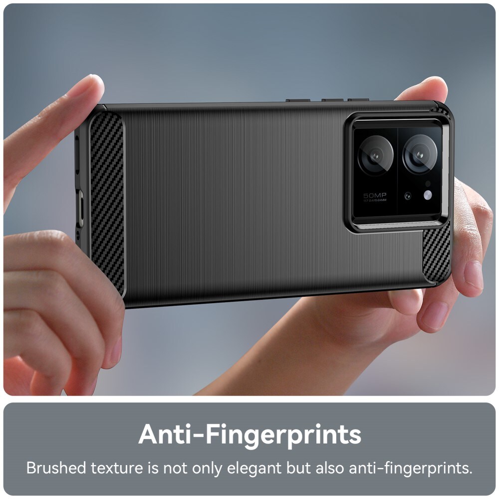 Xiaomi 13T Pro TPU-cover Brushed, Sort