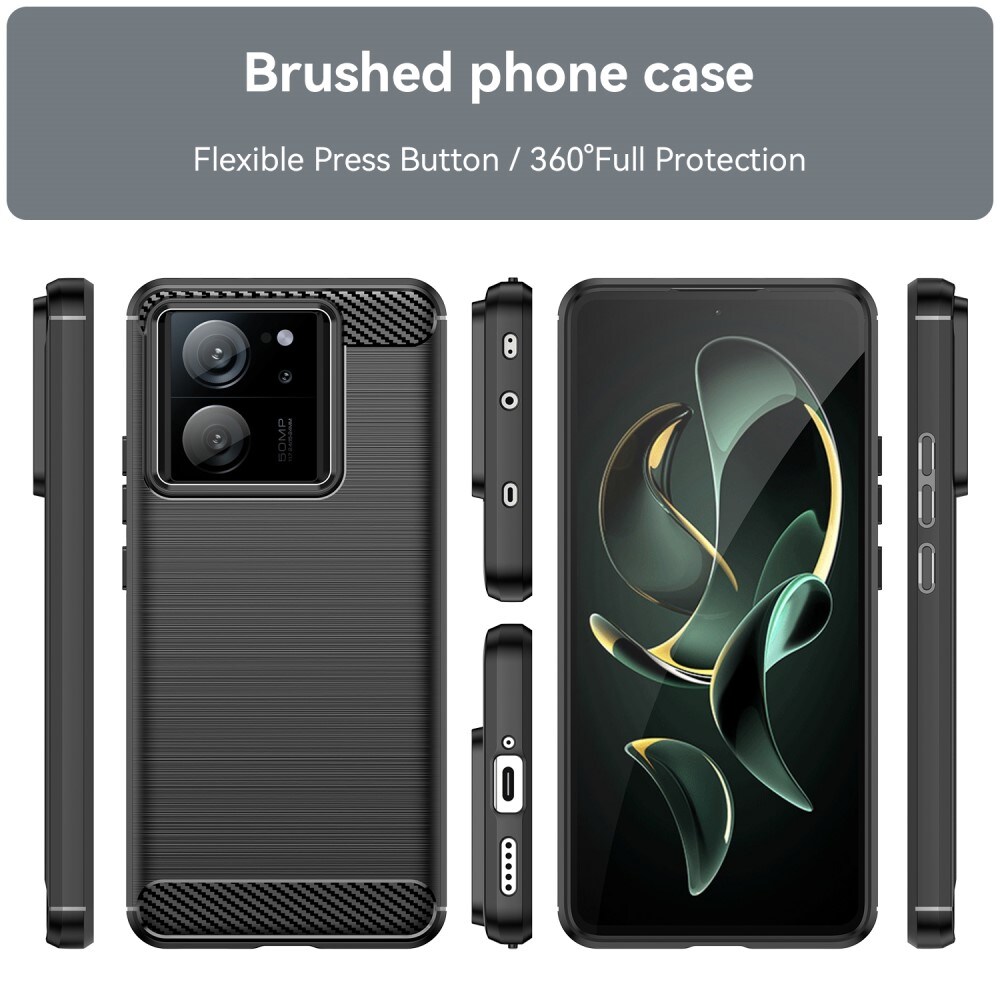 Xiaomi 13T Pro TPU-cover Brushed, Sort