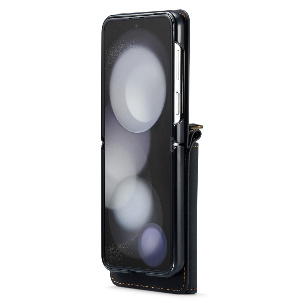 Samsung Galaxy Z Flip 5 Cover med indbygget pung, Sort