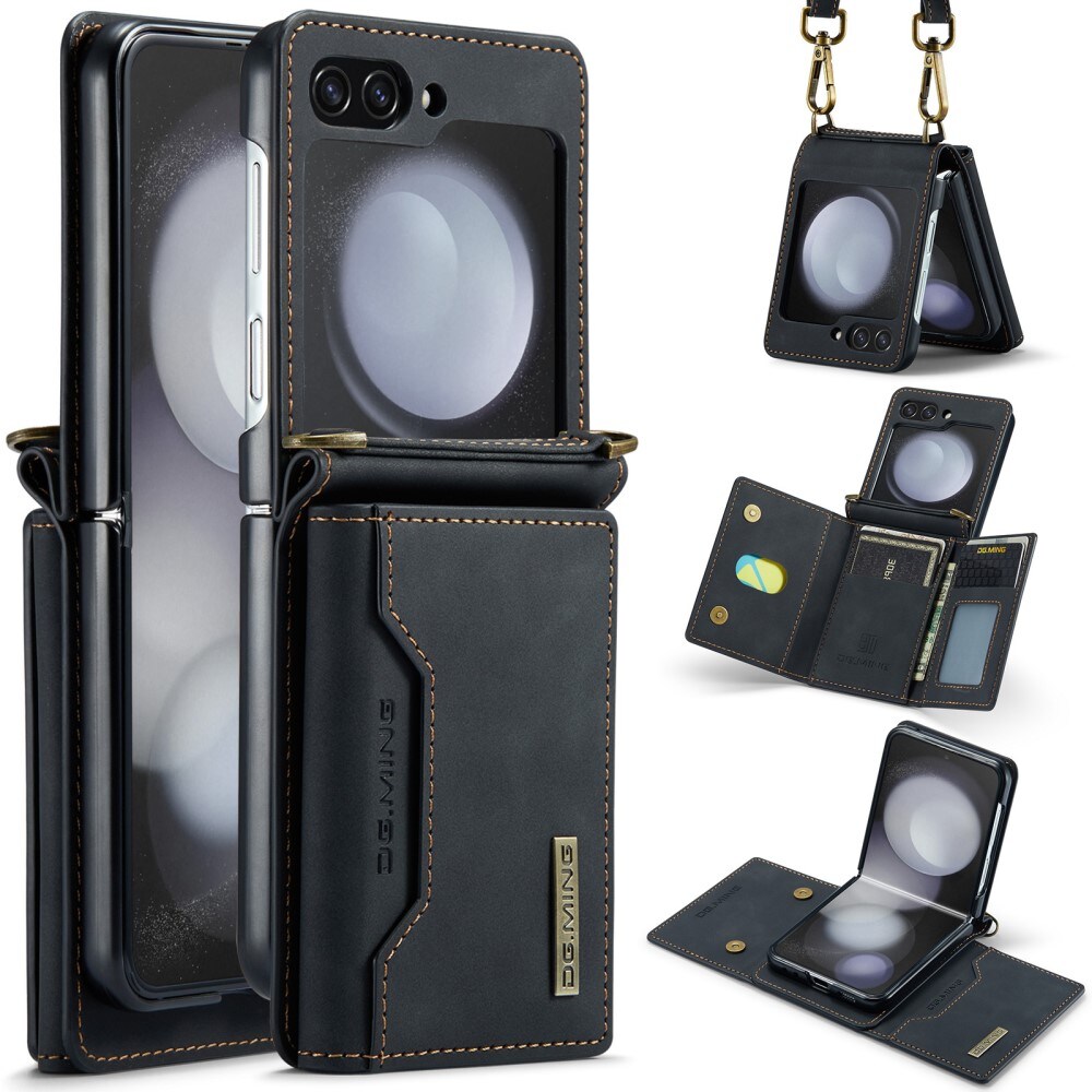 Samsung Galaxy Z Flip 7 FE Cover med indbygget pung, Sort