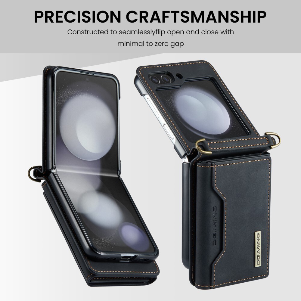 Samsung Galaxy Z Flip 7 FE Cover med indbygget pung, Sort