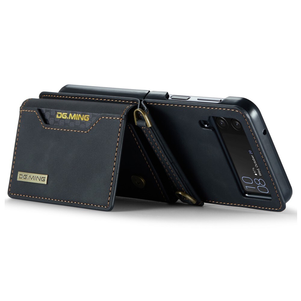Samsung Galaxy Z Flip 3 Cover med indbygget pung, Sort