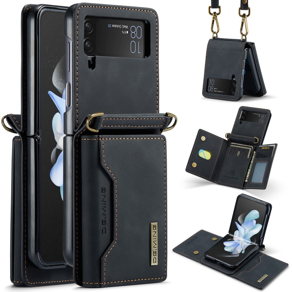 Samsung Galaxy Z Flip 4 Cover med indbygget pung, Sort
