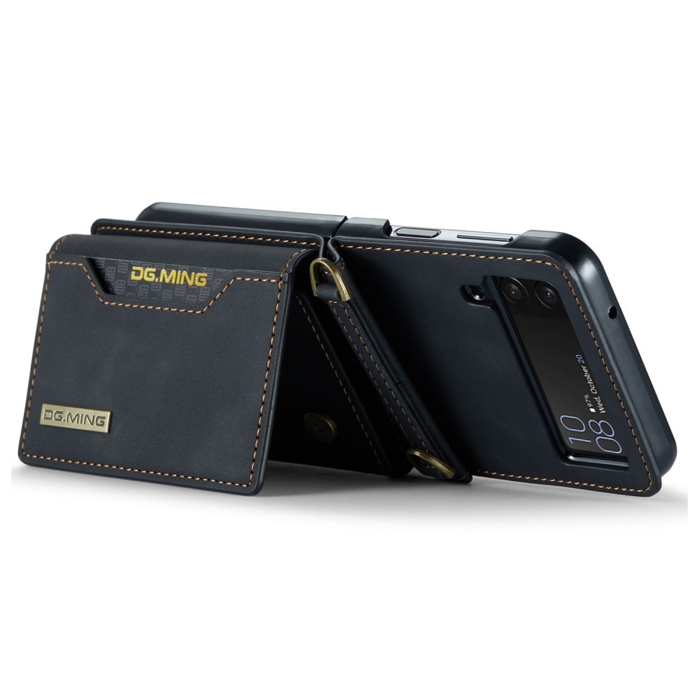 Samsung Galaxy Z Flip 4 Cover med indbygget pung, Sort