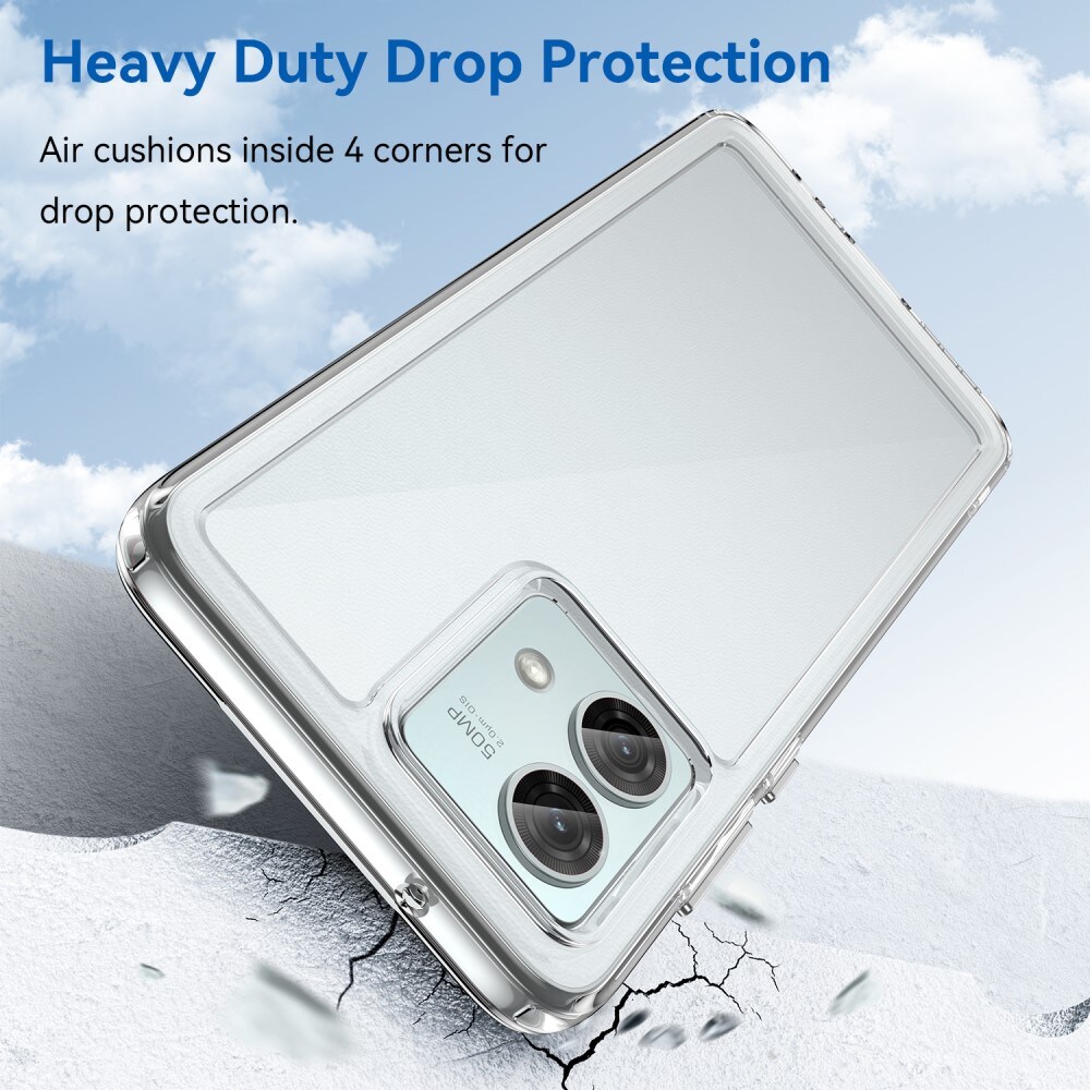 Motorola Moto G84 Crystal Hybrid-cover, Gennemsigtig