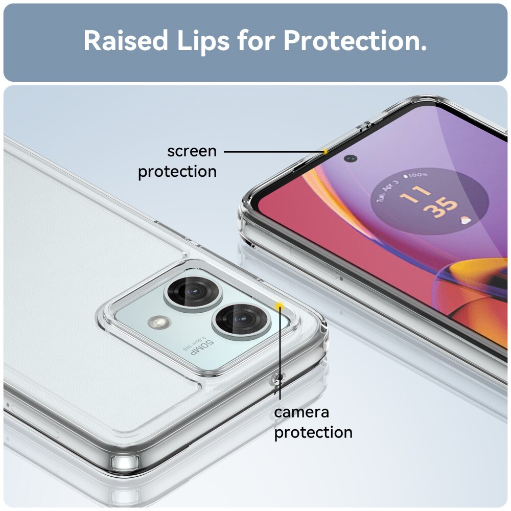 Motorola Moto G84 Crystal Hybrid-cover, Gennemsigtig