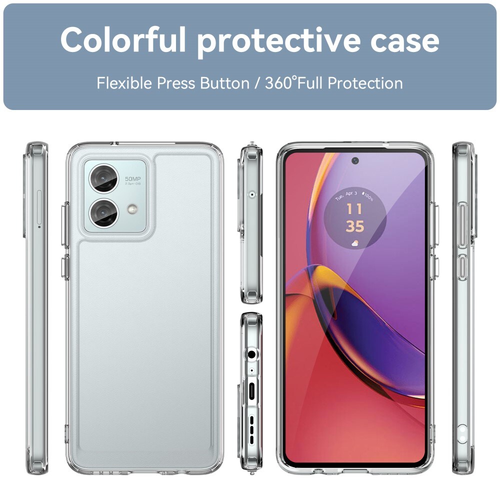 Motorola Moto G84 Crystal Hybrid-cover, Gennemsigtig