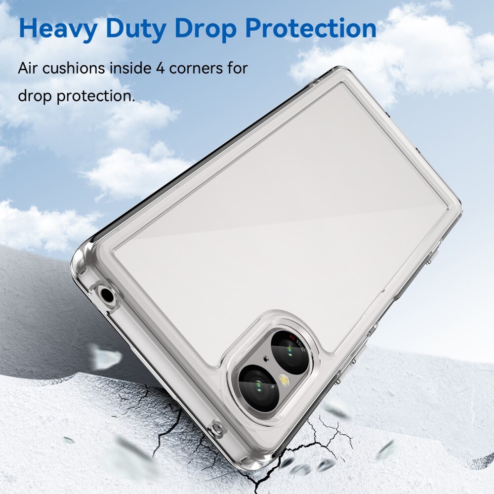 Sony Xperia 5 V Crystal Hybrid-cover, Gennemsigtig