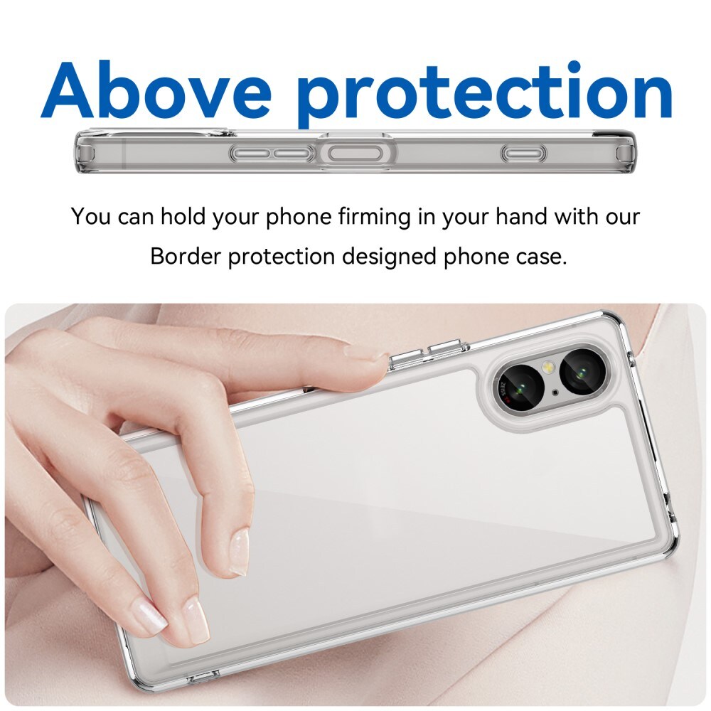 Sony Xperia 5 V Crystal Hybrid-cover, Gennemsigtig